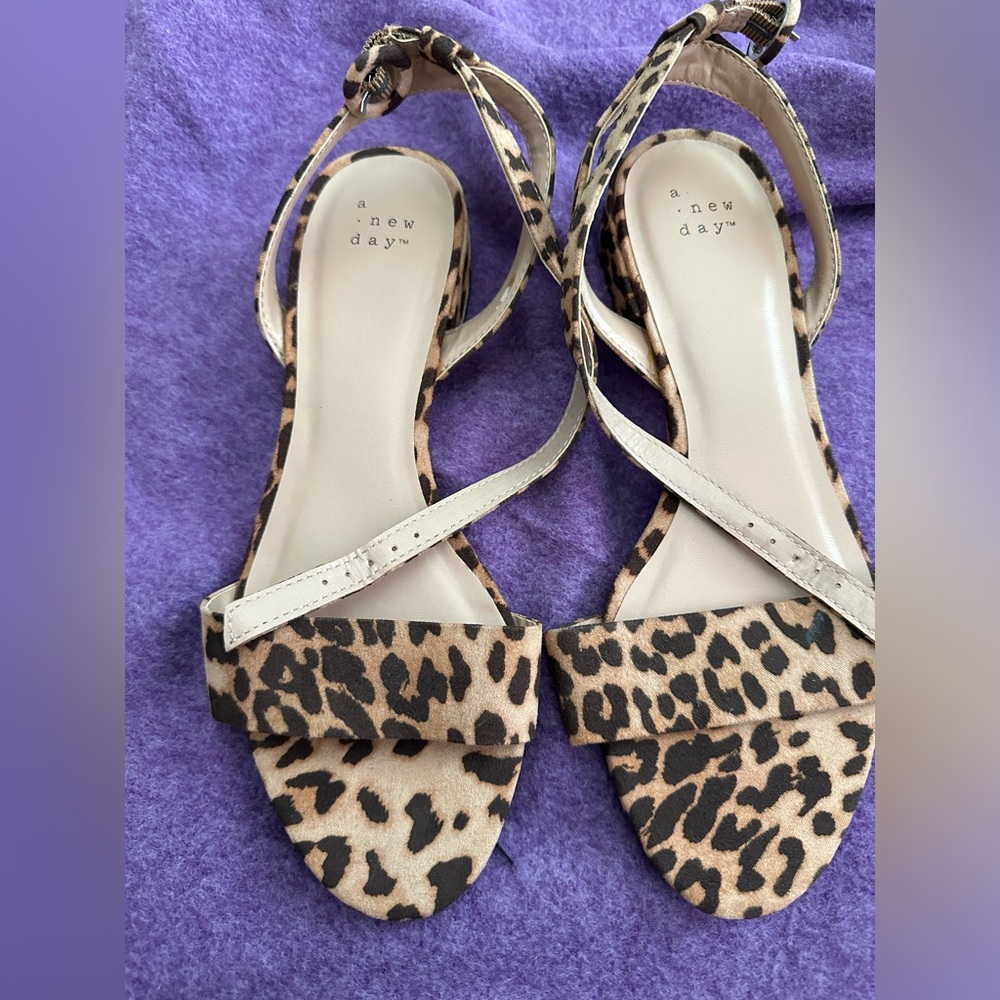 Leopard print sandal heels (open to offers)